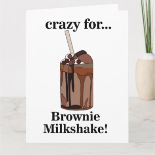 Cartão Milkshake Louco Por Milkshake De Brownie Aniversár