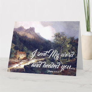 Cartão Mill Alps River Gods Word Heals Big Greeting Card