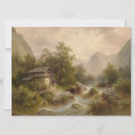 Cartão Mill on a Mountain Stream (por Albert Rieger)