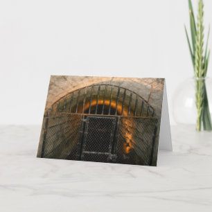 Cartão "Mill Ruins Night Tunnel" Hallowe'en Card