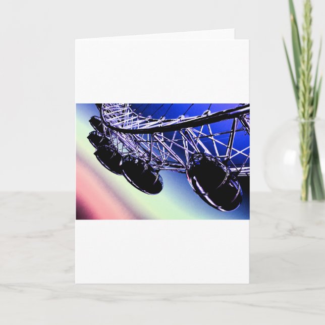 Cartão millenium wheel  London digital art (Frente)