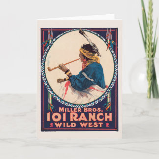 Cartão Miller Bros. 101 Ranch, Poster de Circo Oeste Selv