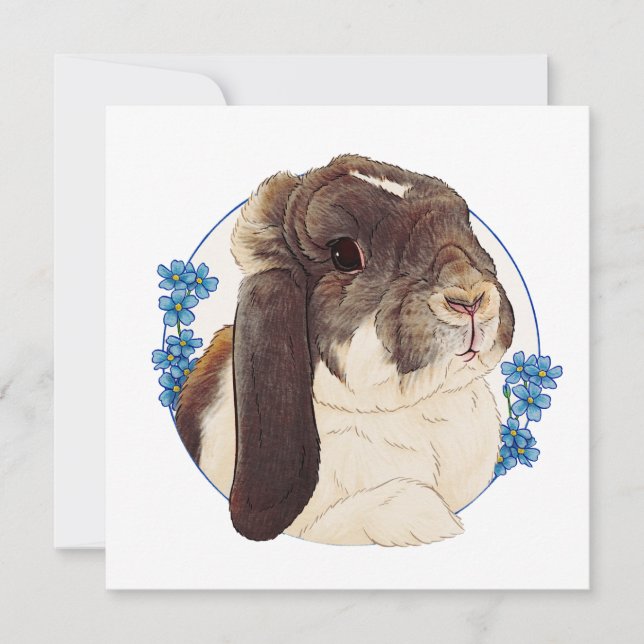 Cartão Milly Moo Bunny (Frente)