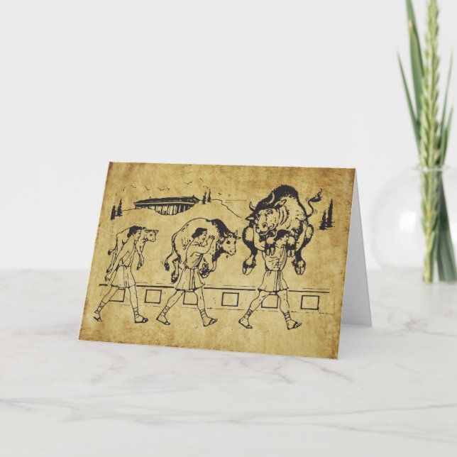 Cartão Milo de Croton e o Touro - Motivação Gym (Frente)