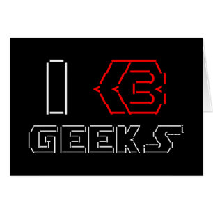 Cartão Mim ARTE dos geeks ASCII do coração