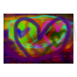 Cartão Mim grafites do coração