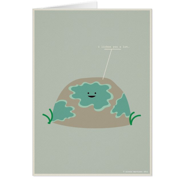 Cartão Mim líquene você muito (Frente)