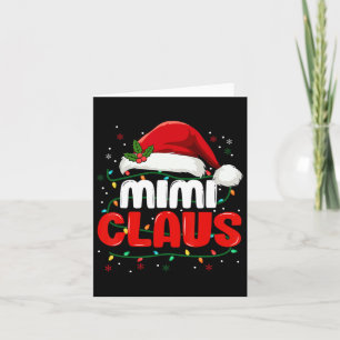 Cartão Mimi Claus Christmas Xmas Lights Papai noel Family