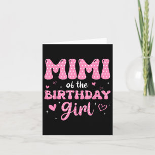 Cartão Mimi Da Rapariga Rosa De Aniversário Que Combina C