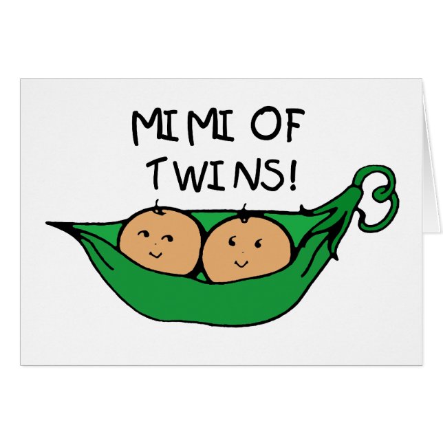 Cartão Mimi do vagem gêmeo (Frente Horizontal)
