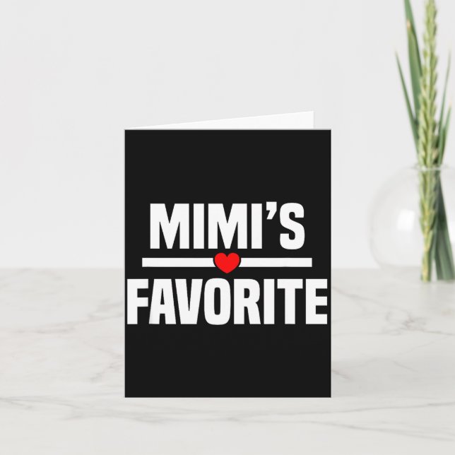 Cartão Mimi's Favorite Granhild Funny Grandson Granddaugh (Frente)