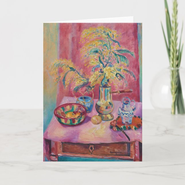 Cartão Mimosas | Henri Manguin (Frente)