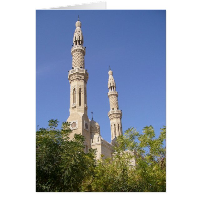 Cartão minaretes de dubai (Frente)