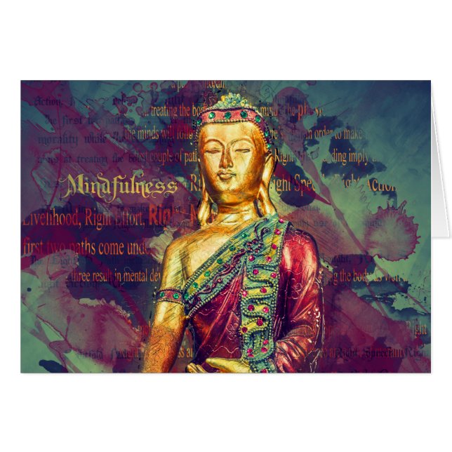 Cartão Mindfulness Buddha (Frente Horizontal)