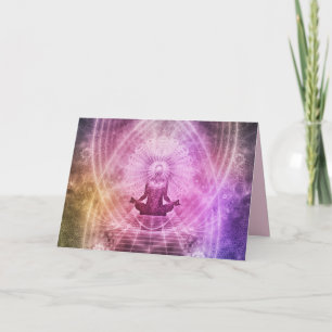 Cartão mindfulness meditation greeting card