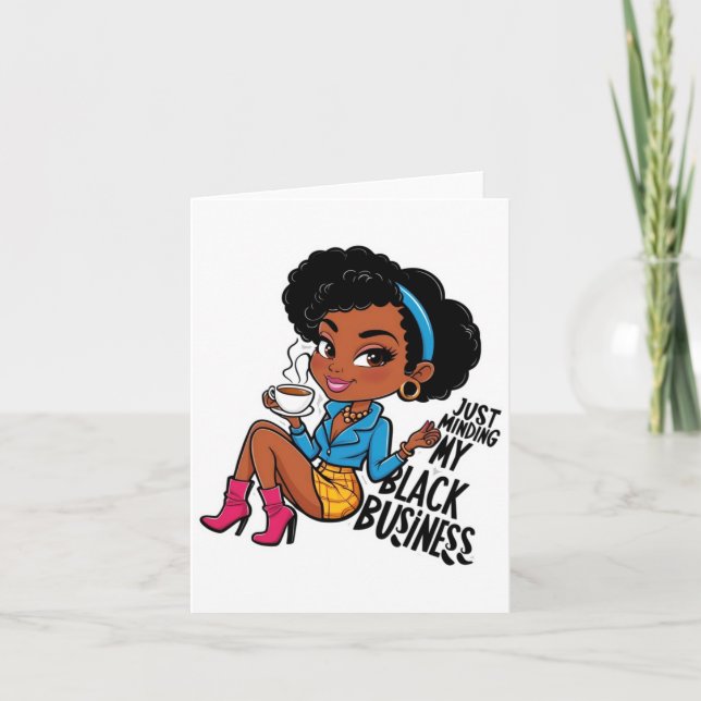 Cartão Minding My Black Business  (Frente)