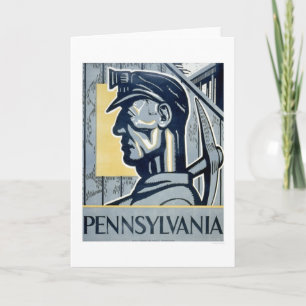 Cartão Miner In Pennsylvania 1937 WPA