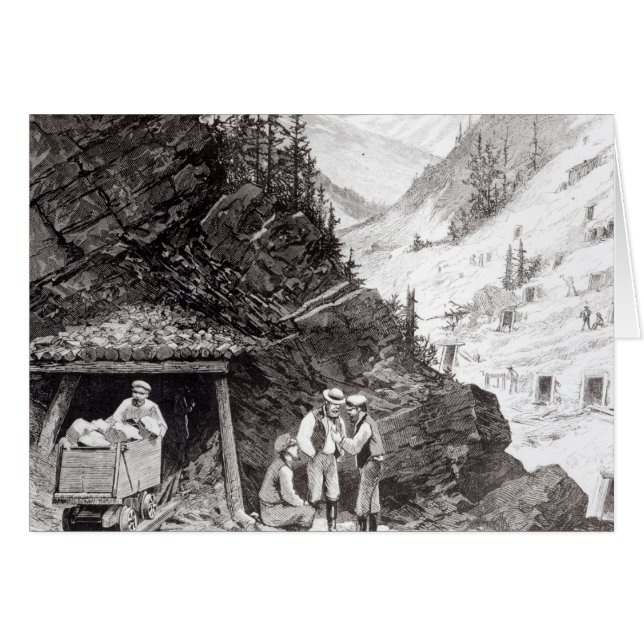 Cartão Mineração Dourada e prateada (Frente Horizontal)