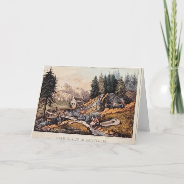 Cartão Mineração Dourado em Califórnia (Frente)