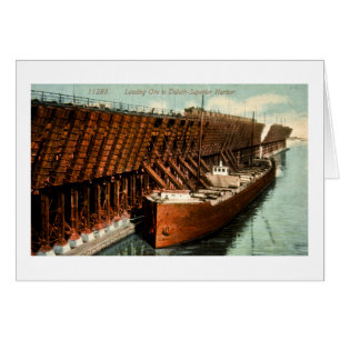 Cartão Minério da carga no porto Duluth-Superior