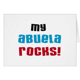 Cartão Minha Abuela Rocks T-shirts e presentes