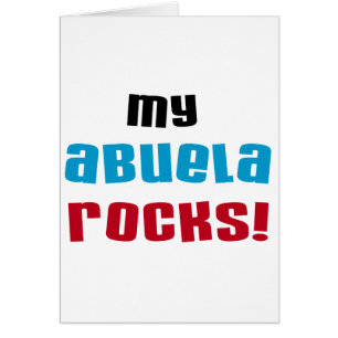 Cartão Minha Abuela Rocks T-shirts e presentes