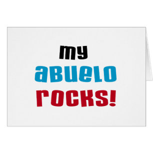 Cartão Minha Abuelo Rocks T-shirts e presentes