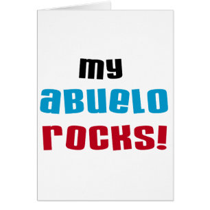 Cartão Minha Abuelo Rocks T-shirts e presentes
