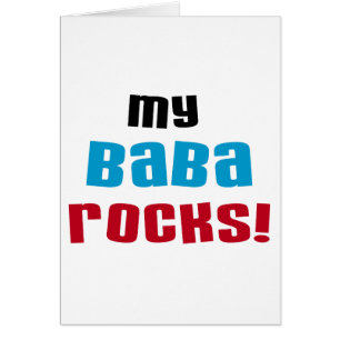 Cartão Minha Baba Rocks T-shirts e presentes