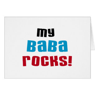 Cartão Minha Baba Rocks T-shirts e presentes