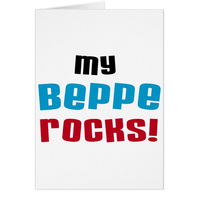 Cartão Minha Beppe Rocks T-shirts e presentes (Frente)
