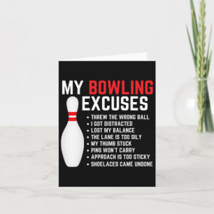Cartão Minha Boliche Excusa Bowler Funny Boliches Homens