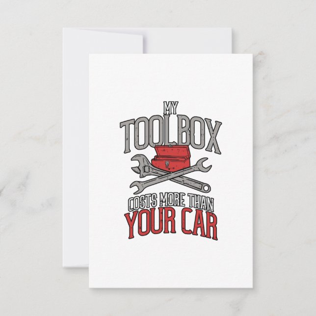 Cartão Minha Caixa De Ferramentas Custa Mais Do Que Seu P (Frente)