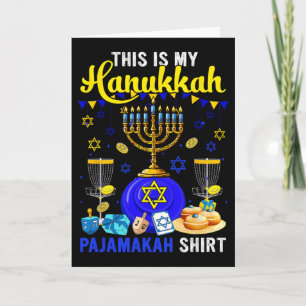 Cartão Minha camisa de pijama de Hanukkah para jogador de