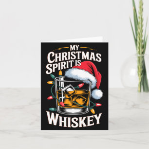 Cartão Minha Camiseta De Natal É Whisky Funny Santa Festa