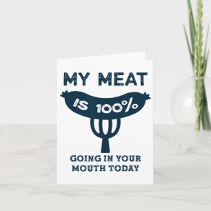 Cartão Minha Carne Está Indo 100% Na Sua Grelha De Churra