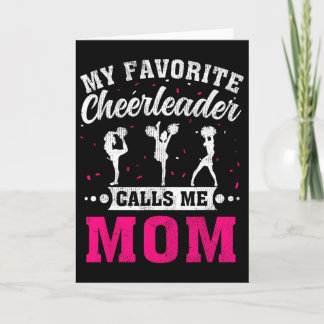 Cartão Minha cheerleader favorita me chama de mãe no Dia