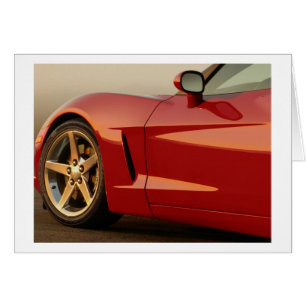Cartão Minha corveta vermelha