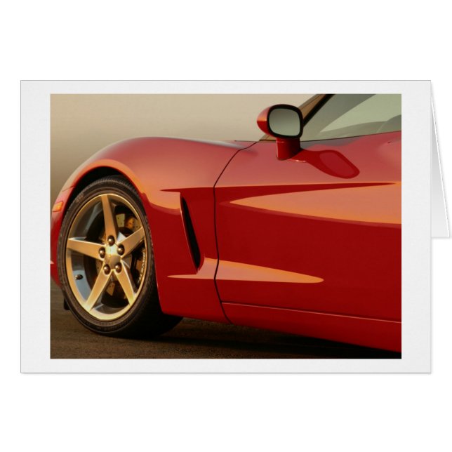 Cartão Minha corveta vermelha (Frente Horizontal)