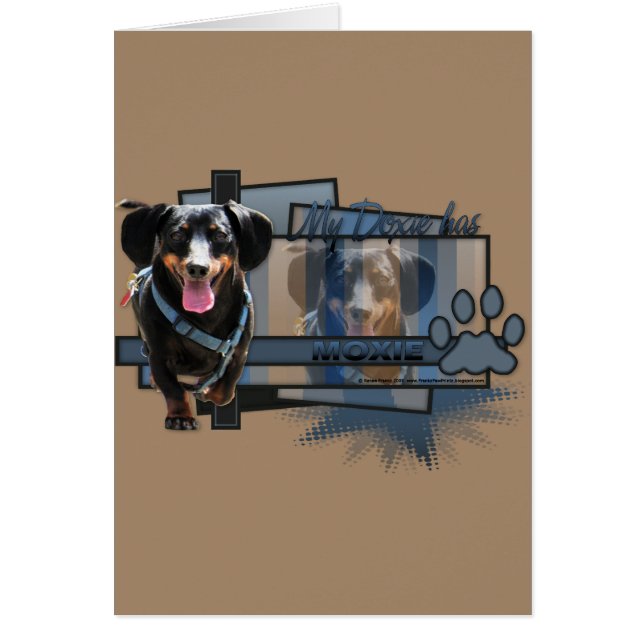 Cartão Minha Doxie Tem Garra (Frente)