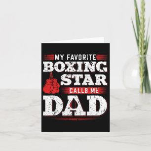 Cartão Minha Estrela de Boxing Favorita Me Chama Filha Pa