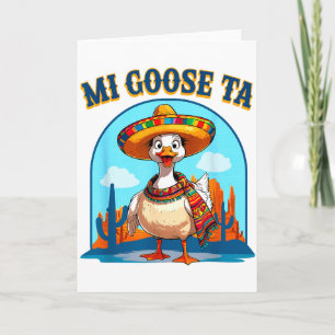 Cartão Minha Gansa Ta Camisa Pun Ganso Fiesta Engraçado S