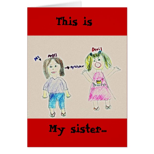 Cartão Minha irmã…, isto é (Frente)