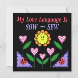 Cartão Minha Linguagem De Amor É Sow - Sew