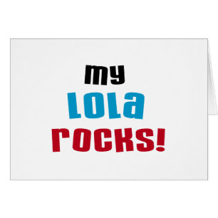 Cartão Minha Lola Rocks T-shirts e presentes