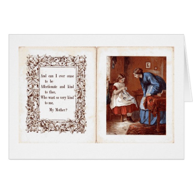 Cartão Minha mãe amável (Frente horizontal)