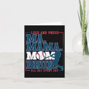 Cartão Minha Mamãe Mãe Bruh Beisebol Alto E Orgulhoso O D