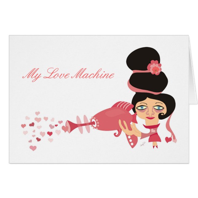 Cartão Minha máquina do amor (Frente horizontal)