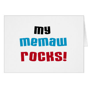 Cartão Minha Memaw Rocks T-shirts e presentes