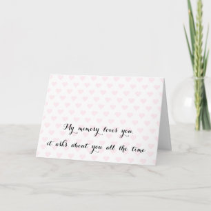 Cartão Minha Memória Ama.. Amor Elegante Carta de Citação